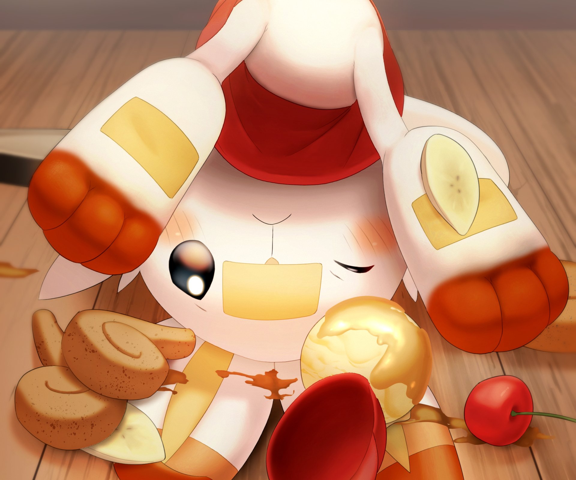 HD PC desktop wallpaper featuring Scorbunny from Pokémon: Sword and Shield, showcasing the character with playful energy and vibrant colors.