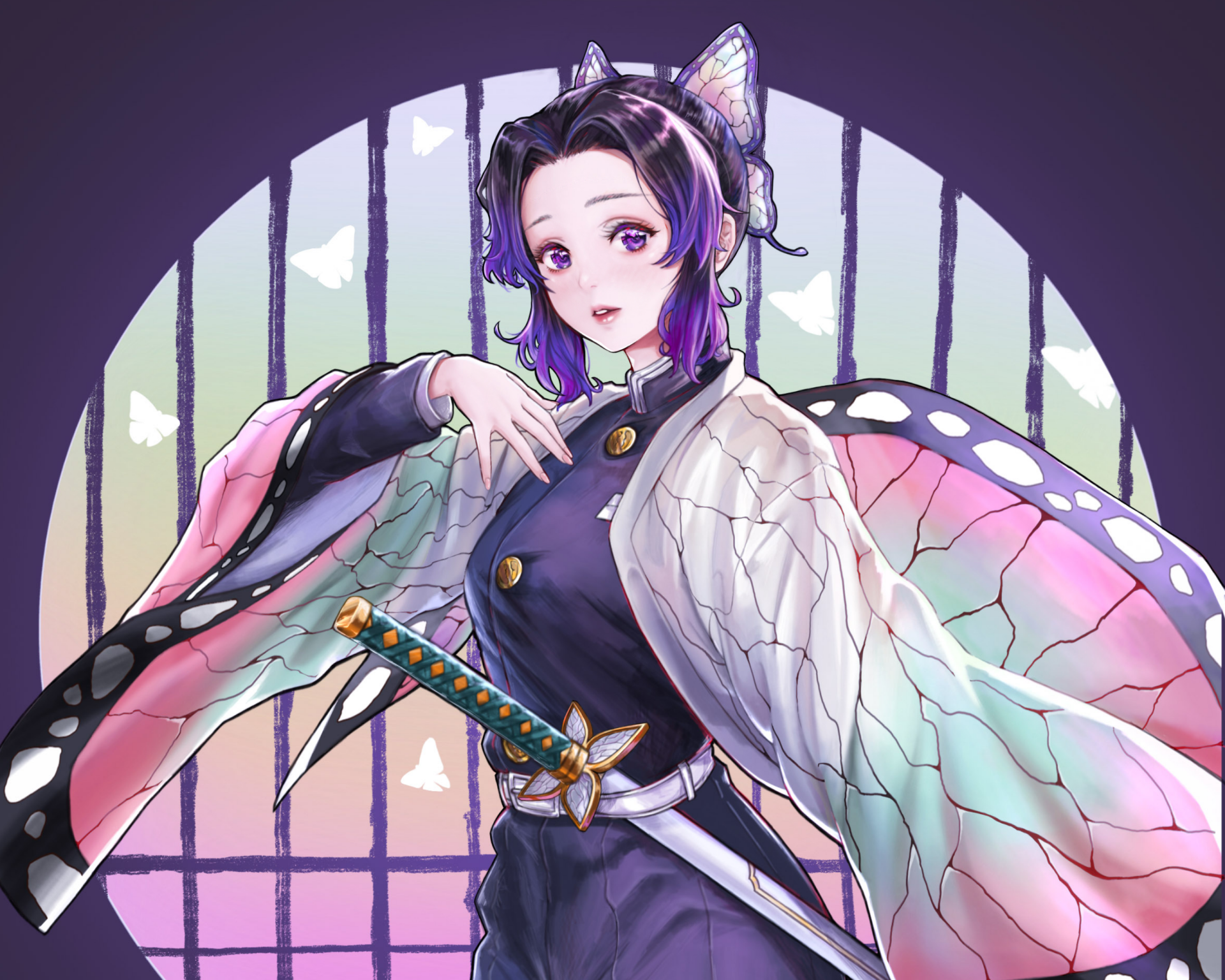 Download Shinobu Kochou Anime Demon Slayer: Kimetsu No Yaiba HD Wallpaper by ai.shou