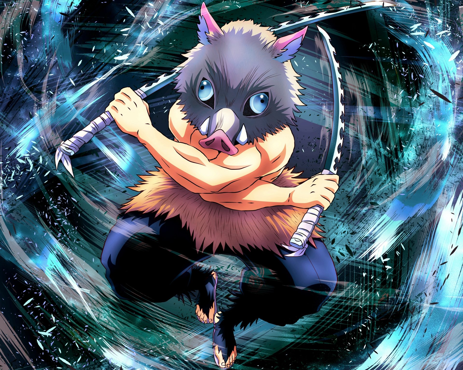 Download Inosuke Hashibira Anime Demon Slayer: Kimetsu No Yaiba  4k Ultra HD Wallpaper by DT501061 余佳軒