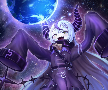 hololive La+ Darknesss (Virtual Youtuber) Anime Virtual Youtuber HD Desktop Wallpaper | Background Image