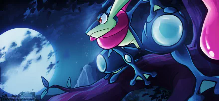Greninja (Pokémon) Anime Pokemon HD Desktop Wallpaper | Background Image