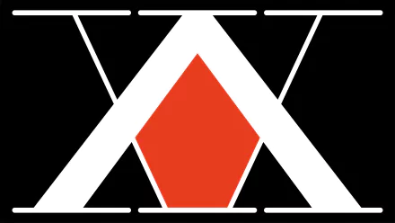 Minimalist 8K Ultra HD PC wallpaper featuring an abstract, geometric design inspired by Gon Freecss from the anime Hunter x Hunter.