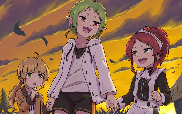 Norn Greyrat Aisha Greyrat Sylphiette (Mushoku Tensei: Jobless Reincarnation) Anime Mushoku Tensei: Jobless Reincarnation HD Desktop Wallpaper | Background Image