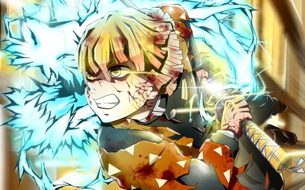 Anime Demon Slayer: Kimetsu no Yaiba Zenitsu Agatsuma HD Wallpaper | Background Image
