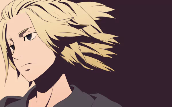 Mikey Manjiro Sano from Tokyo Revengers anime, depicted in a 4K Ultra HD PC desktop wallpaper with detailed hair and a calm expression.