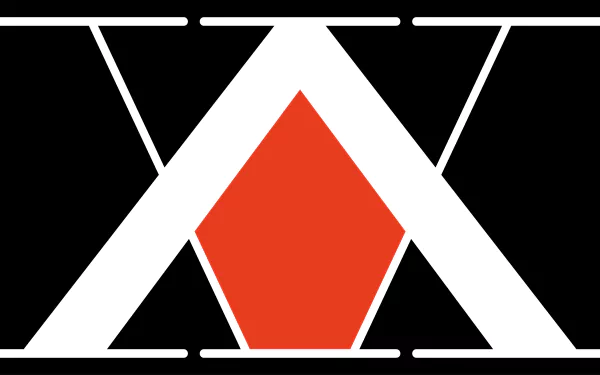 Minimalist 8K Ultra HD PC wallpaper featuring an abstract, geometric design inspired by Gon Freecss from the anime Hunter x Hunter.