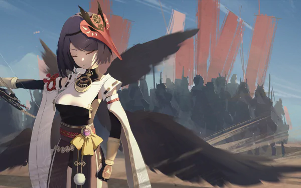 Kujou Sara video game Genshin Impact HD Desktop Wallpaper | Background Image