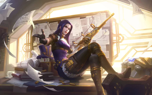 Caitlyn (League Of Legends) video game League Of Legends Piltover (League Of Legends) HD Desktop Wallpaper | Background Image