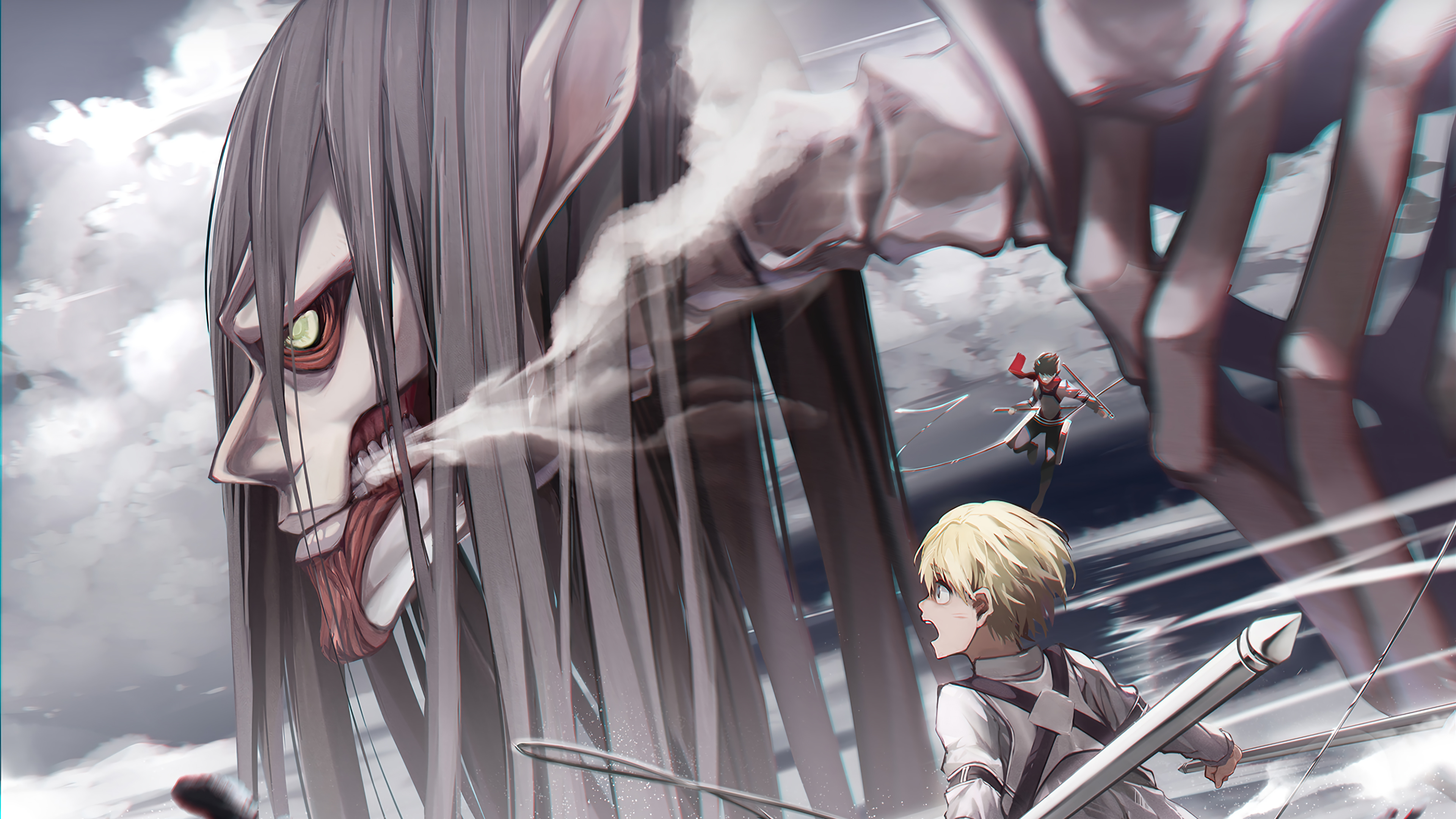 Armin Arlert, fire flames, Attack on Titan, artwork, Shingeki No Kyojin,  manga, HD wallpaper