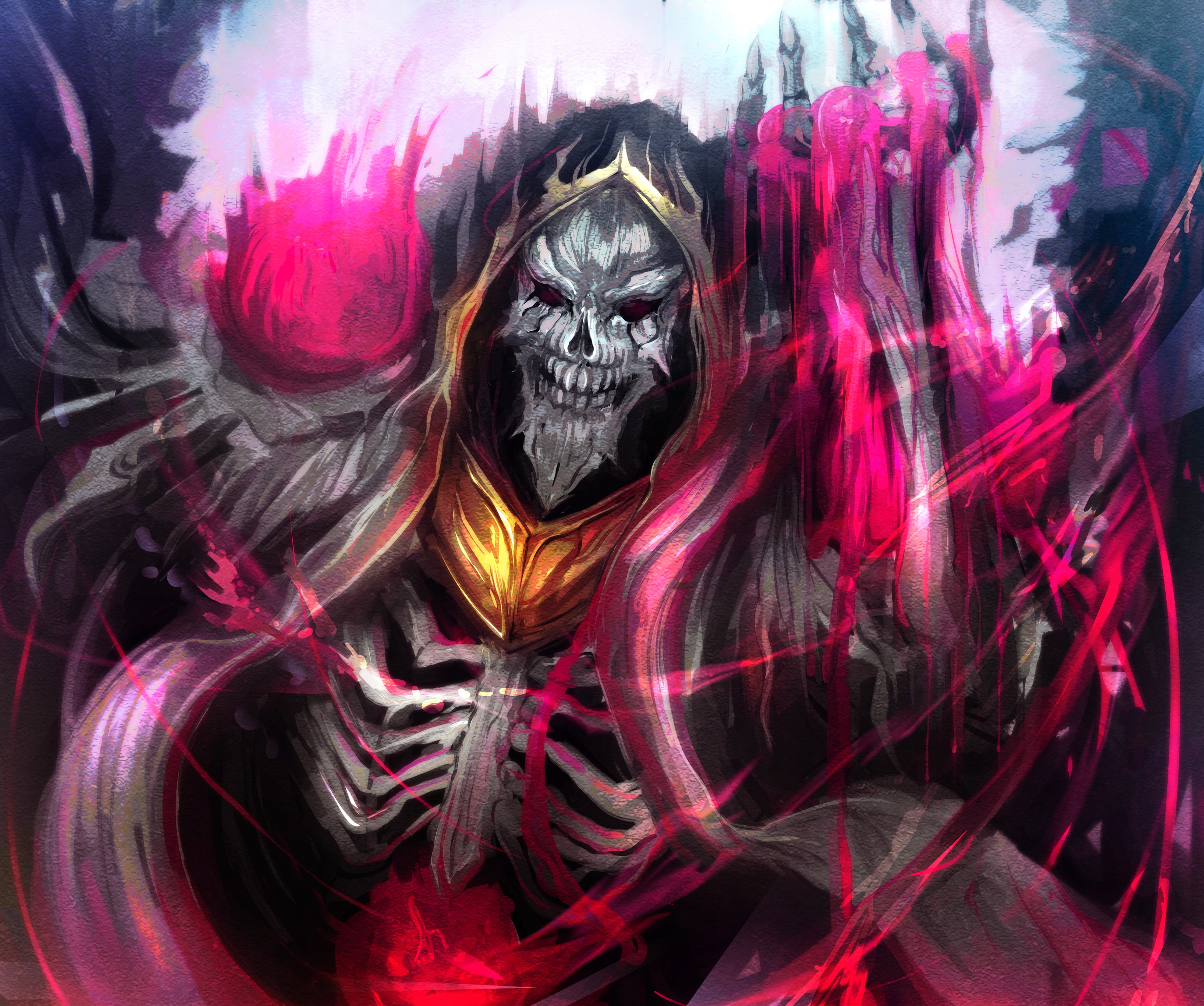 Wallpaper Overlord, Art, Ainz Ooal Gown for mobile and desktop, section  прочее, resolution 1920x1080 - download