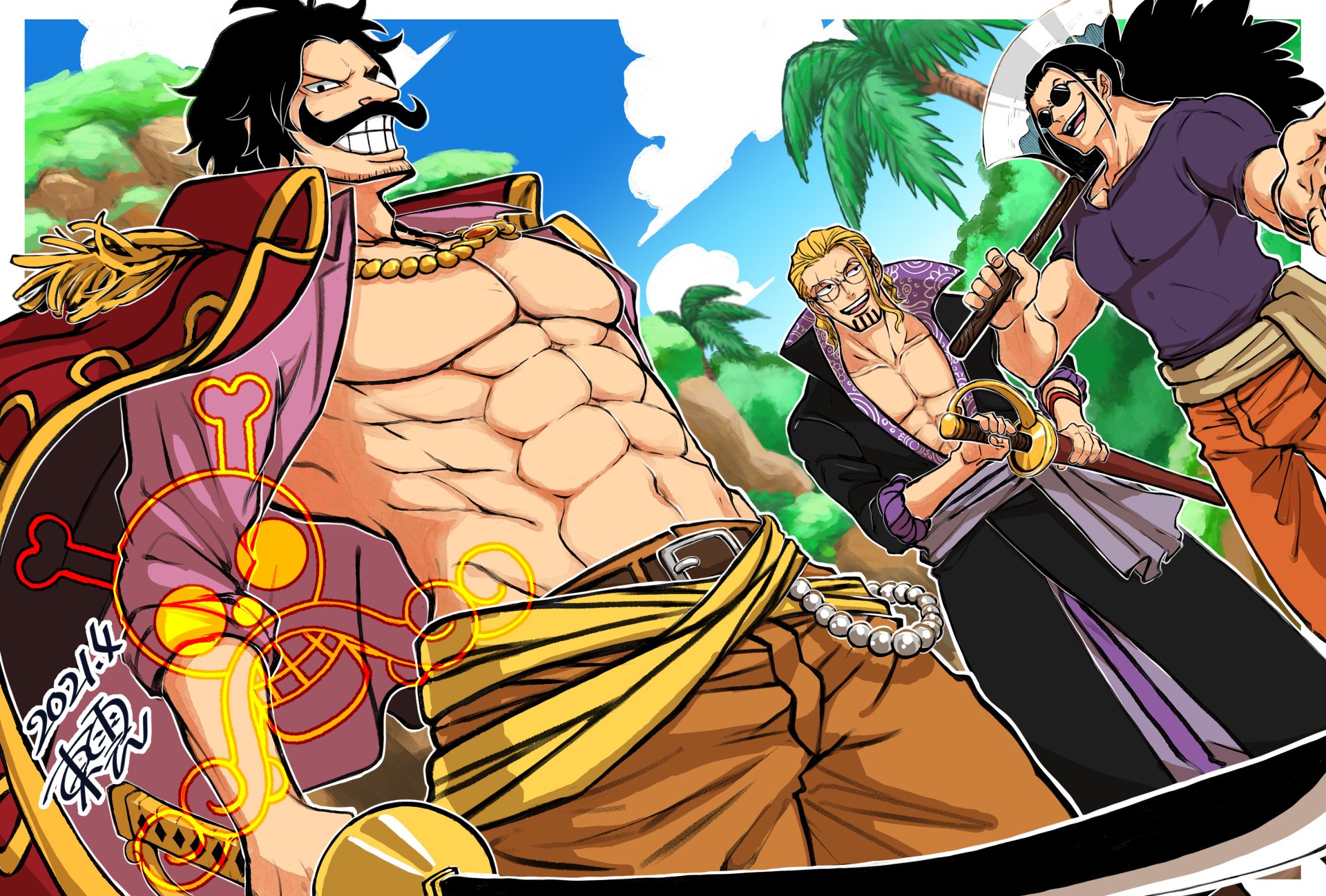 Download Scopper Gaban Silvers Rayleigh Gol D. Roger Anime One Piece HD Wallpaper by あにや(東雲)