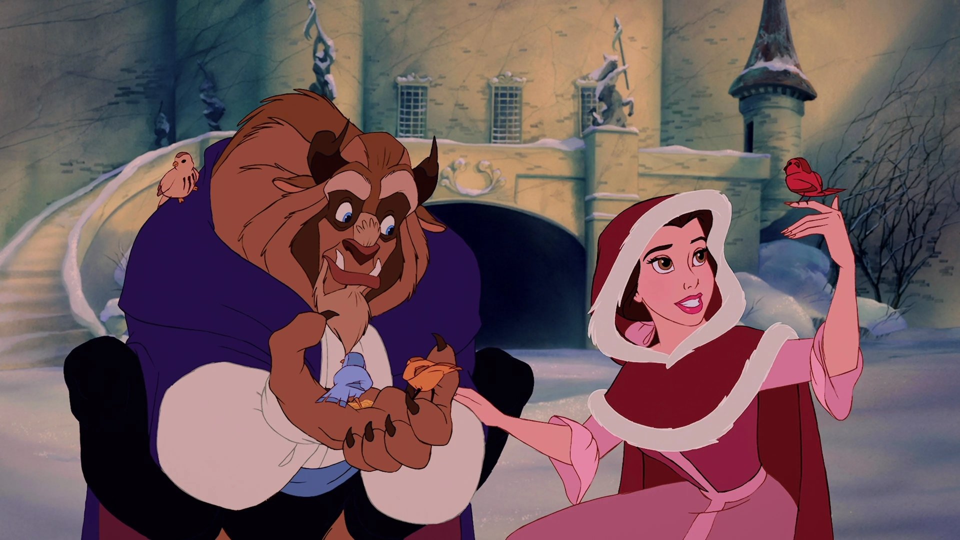 Download Belle (Beauty And The Beast) Furry (anthropomorphic) Fur Beast Beast (Beauty And The Beast) Movie Beauty And The Beast (1991) 4k Ultra HD Wallpaper