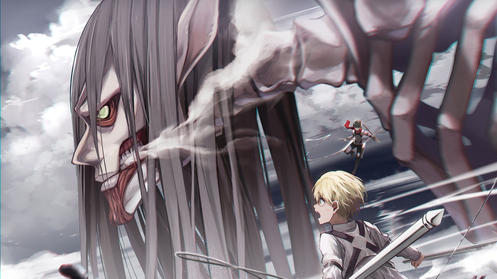 Download Mikasa Ackerman Eren Yeager Armin Arlert Anime Attack On Titan Eren & Mikasa 4k Ultra HD Wallpaper