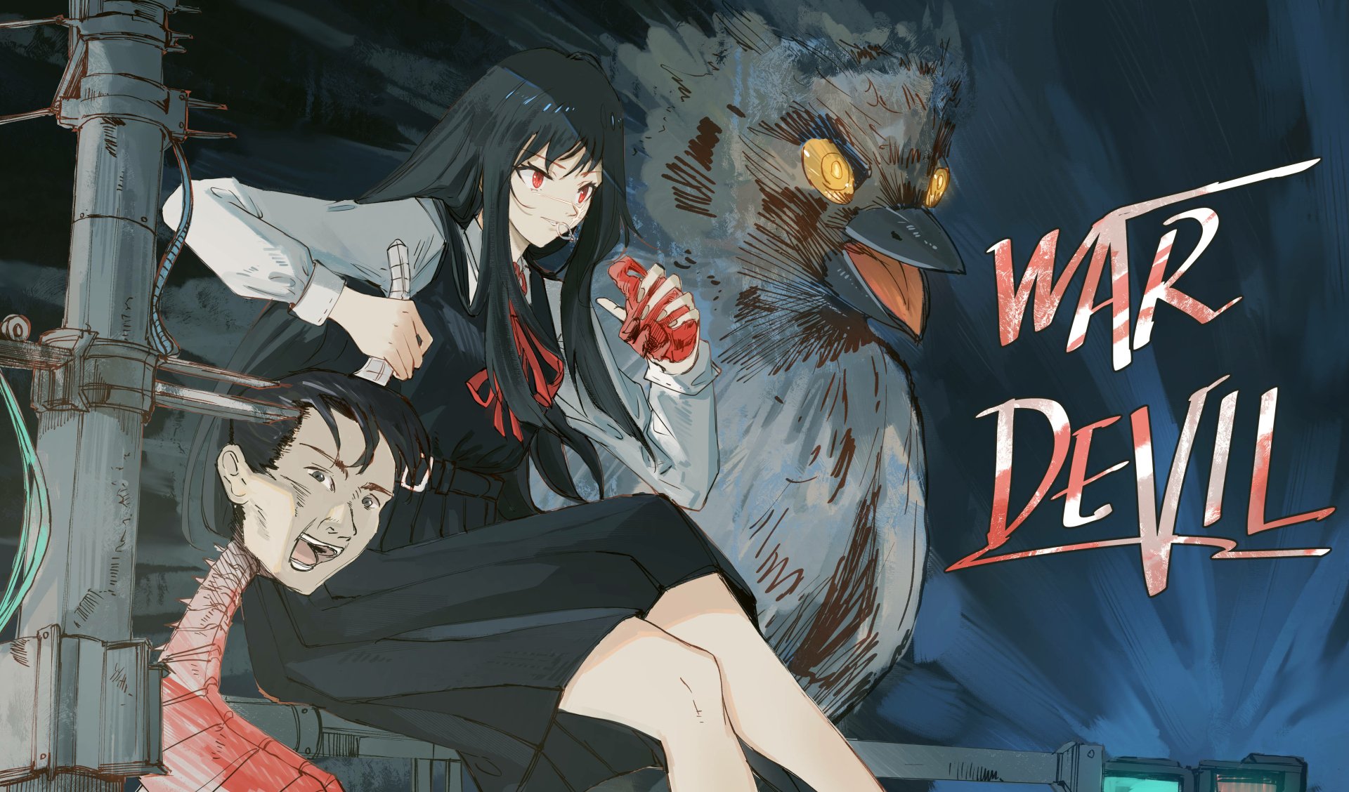 Download War Devil Asa Mitaka Anime Chainsaw Man 4k Ultra HD Wallpaper by cede