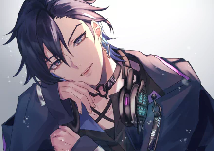 Noctyx Yugo Asuma Anime Virtual Youtuber HD Desktop Wallpaper | Background Image