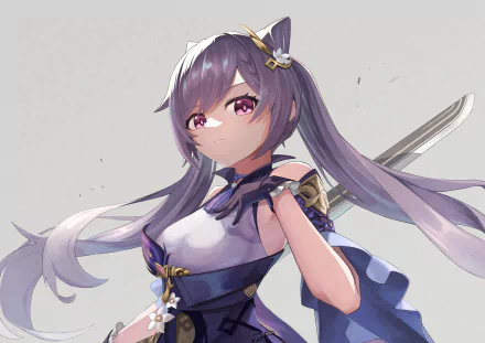 Keqing (Genshin Impact) video game Genshin Impact HD Desktop Wallpaper | Background Image