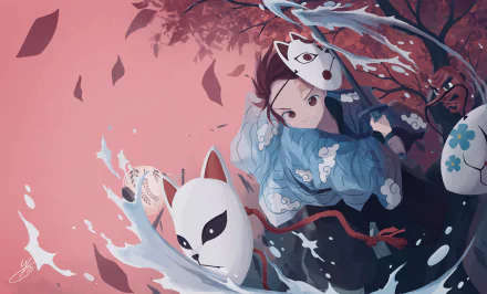 Tanjiro Kamado Anime Demon Slayer: Kimetsu no Yaiba HD Desktop Wallpaper | Background Image