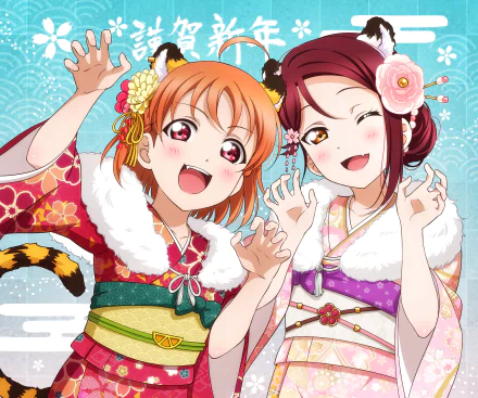 Chika Takami Riko Sakurauchi Anime Love Live! Sunshine!! HD Desktop Wallpaper | Background Image