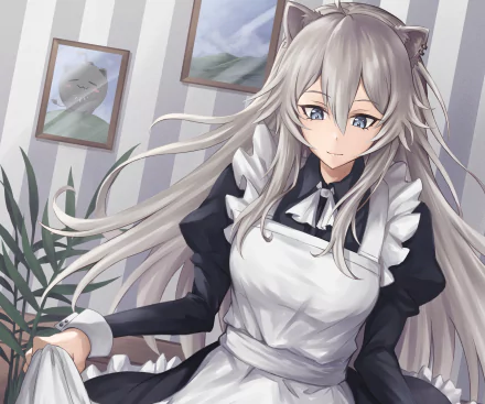 maid hololive Shishiro Botan Anime Virtual Youtuber HD Desktop Wallpaper | Background Image