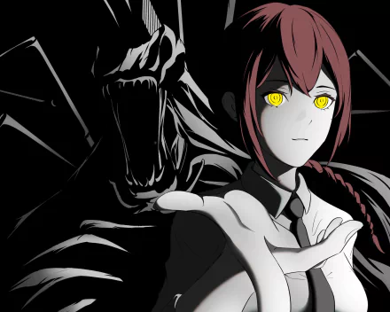 Makima (Chainsaw Man) Anime Chainsaw Man HD Desktop Wallpaper | Background Image