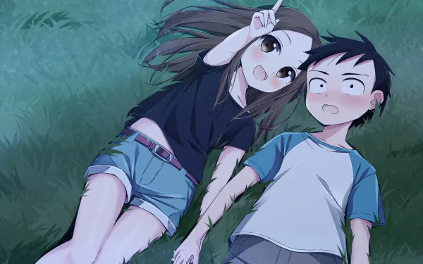 Nishikata (Karakai Jouzu no Takagi-san) Takagi (Karakai Jouzu no Takagi-san) Anime Teasing Master Takagi-san HD Desktop Wallpaper | Background Image