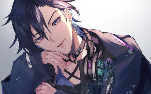 Noctyx Yugo Asuma Anime Virtual Youtuber HD Desktop Wallpaper | Background Image