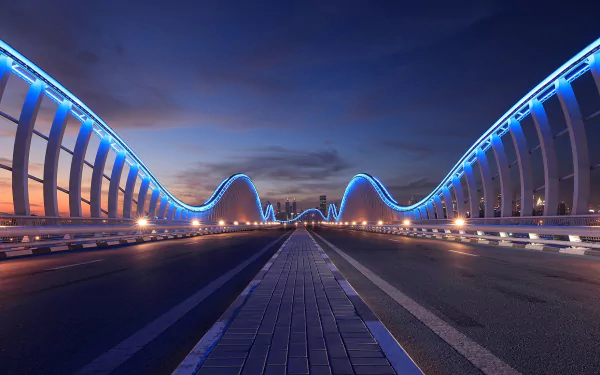 Dubai man made highway HD Desktop Wallpaper | Background Image