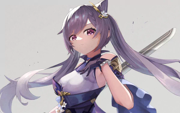 Keqing (Genshin Impact) video game Genshin Impact HD Desktop Wallpaper | Background Image