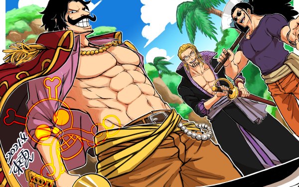 Anime One Piece Gol D. Roger Rayleigh Silvers Scopper Gaban HD Wallpaper | Background Image