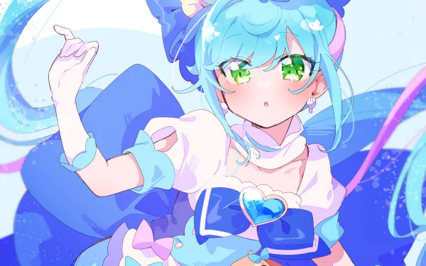 Fuwa Kokone Cure Spicy Anime Delicious Party Precure HD Desktop Wallpaper | Background Image