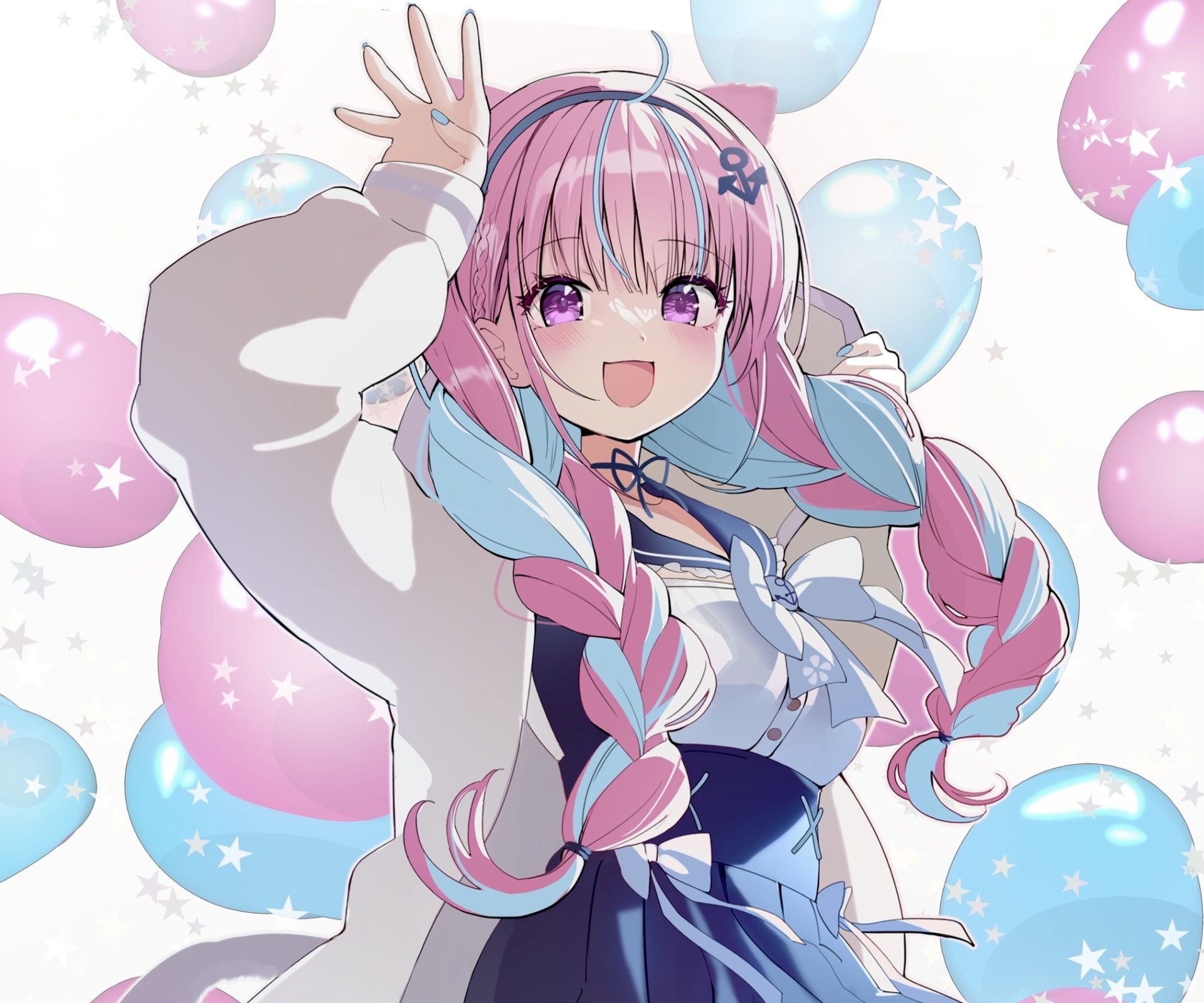 Download Hololive Minato Aqua Anime Virtual Youtuber HD Wallpaper