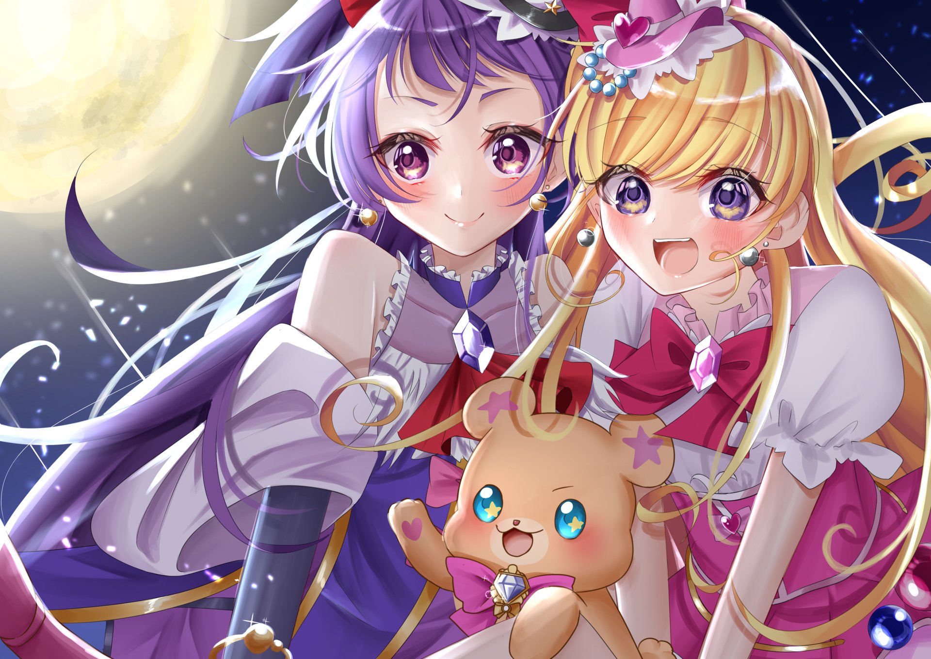 Download Izayoi Riko Cure Miracle Cure Magical Asahina Mirai Anime Witchy PreCure! 4k Ultra HD Wallpaper