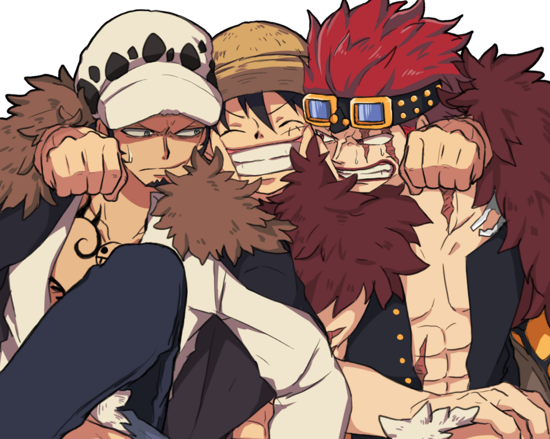 Download Eustass Kid Monkey D. Luffy Trafalgar Law Anime One Piece HD ...
