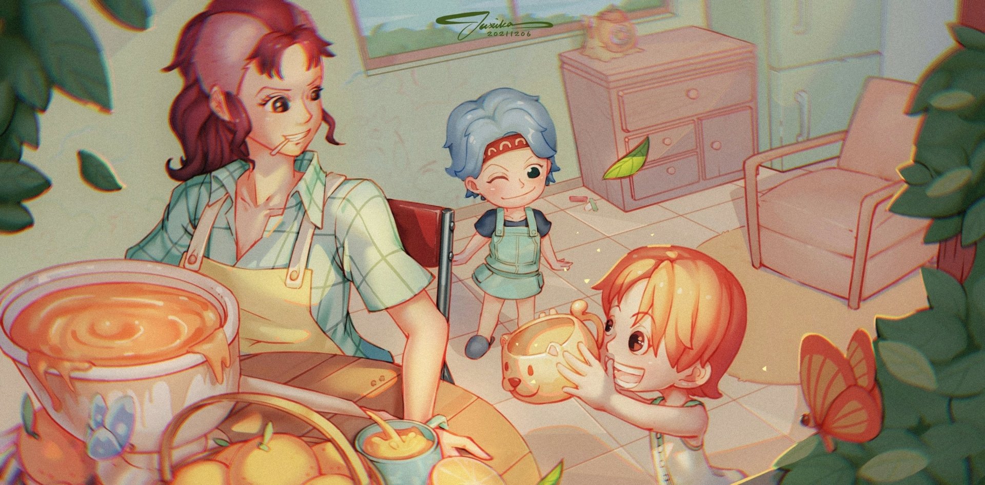 Download Nojiko (One Piece) Nami (One Piece) Bell-mère (One Piece) Anime One Piece HD Wallpaper by Dark