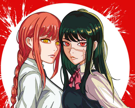 War Devil Asa Mitaka Makima (Chainsaw Man) Anime Chainsaw Man HD Desktop Wallpaper | Background Image