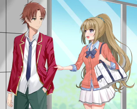 Kei Karuizawa Kiyotaka Ayanokōji Anime Classroom of the Elite HD Desktop Wallpaper | Background Image