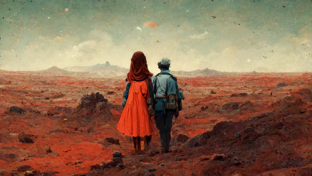  A man and his girlfriend travel to Mars