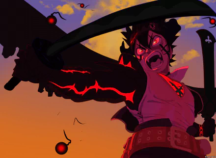 Asta from Black Clover in intense battle mode, depicted in vivid anime style, featured as a 4K Ultra HD PC desktop wallpaper and background.