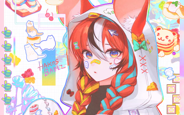 hololive Hakos Baelz Anime Virtual Youtuber HD Desktop Wallpaper | Background Image