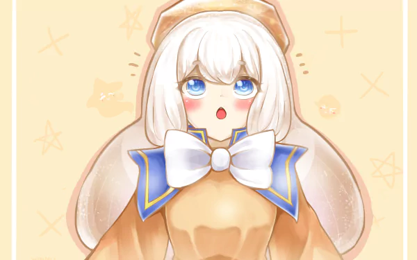 Cream Puff Cookie (Cookie Run) video game COOKIE RUN: KINGDOM HD Desktop Wallpaper | Background Image