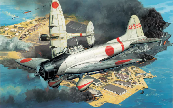 military Aichi D3A HD Desktop Wallpaper | Background Image