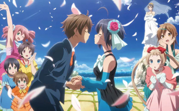 Kumin Tsuyuri Sanae Dekomori Shinka Nibutani Rikka Takanashi Yūta Togashi Anime Love Chunibyo & Other Delusions HD Desktop Wallpaper | Background Image