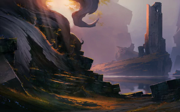 fantasy ruin HD Desktop Wallpaper | Background Image