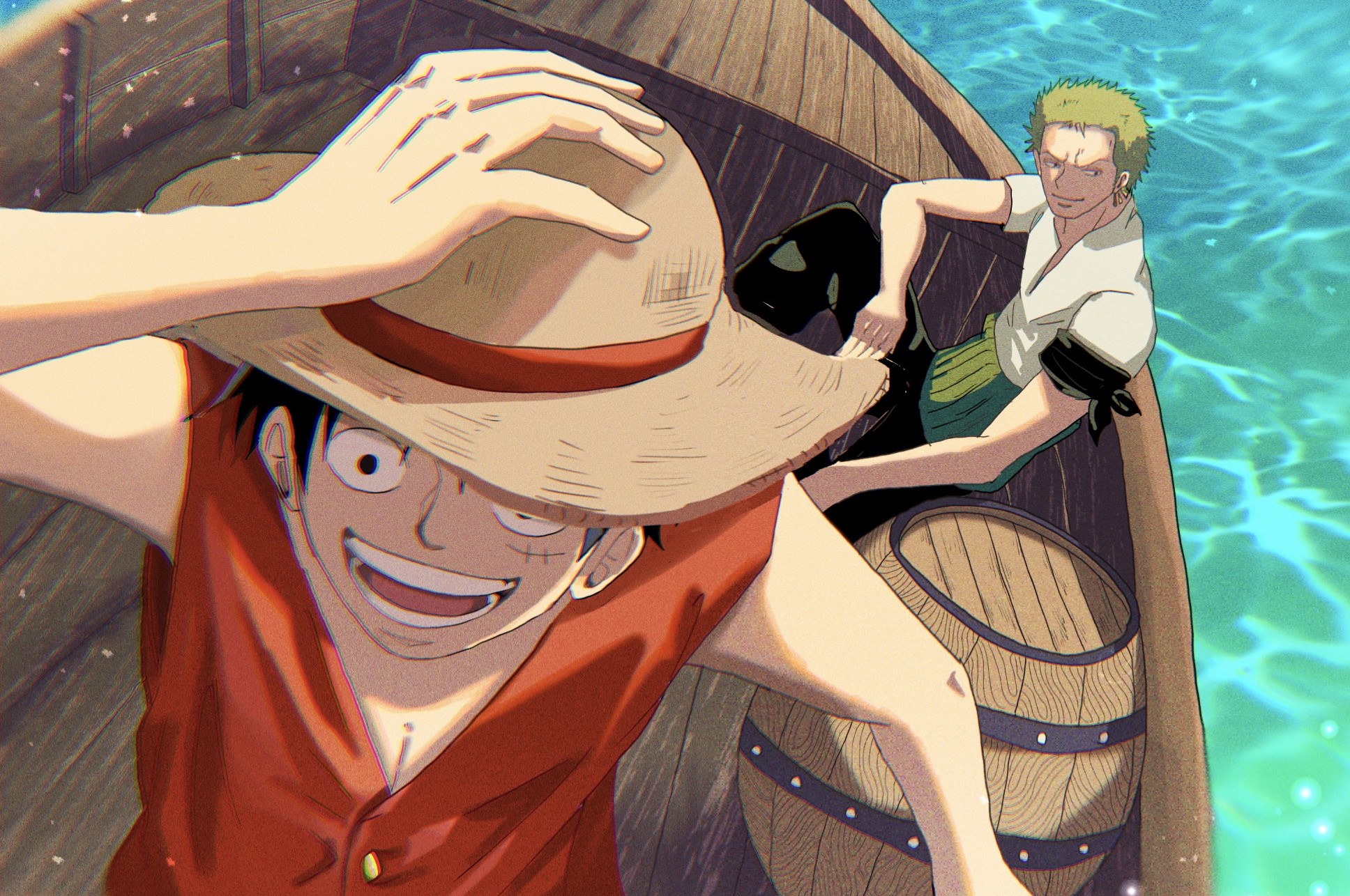 Download Roronoa Zoro Monkey D. Luffy Anime One Piece HD Wallpaper by Suzu