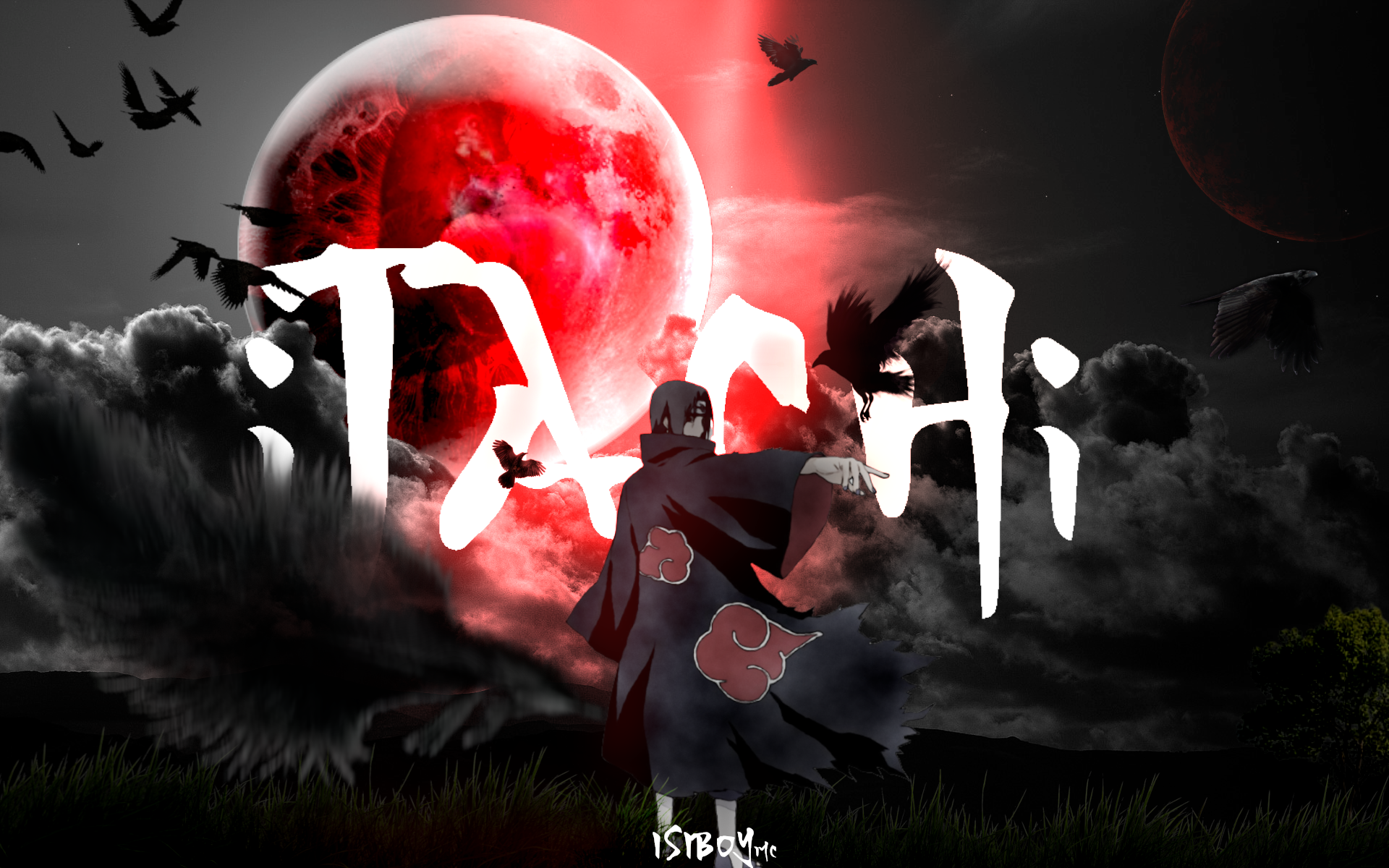 Itachi under moon vector by mjdesign15 on DeviantArt