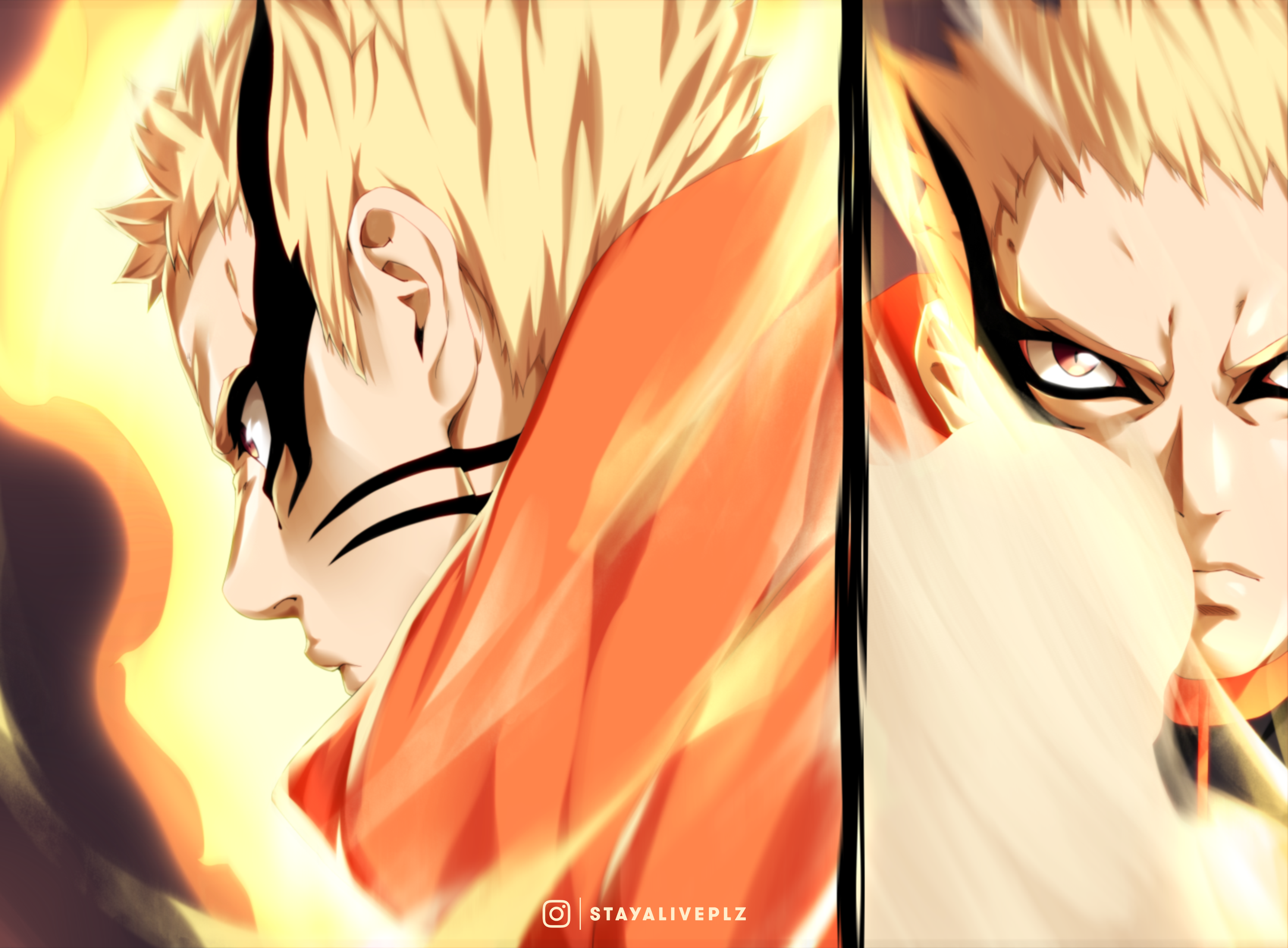 Naruto Baryon Mode, shippuden, naruto uzumaki, ninetails, fourtails, anime,  HD phone wallpaper