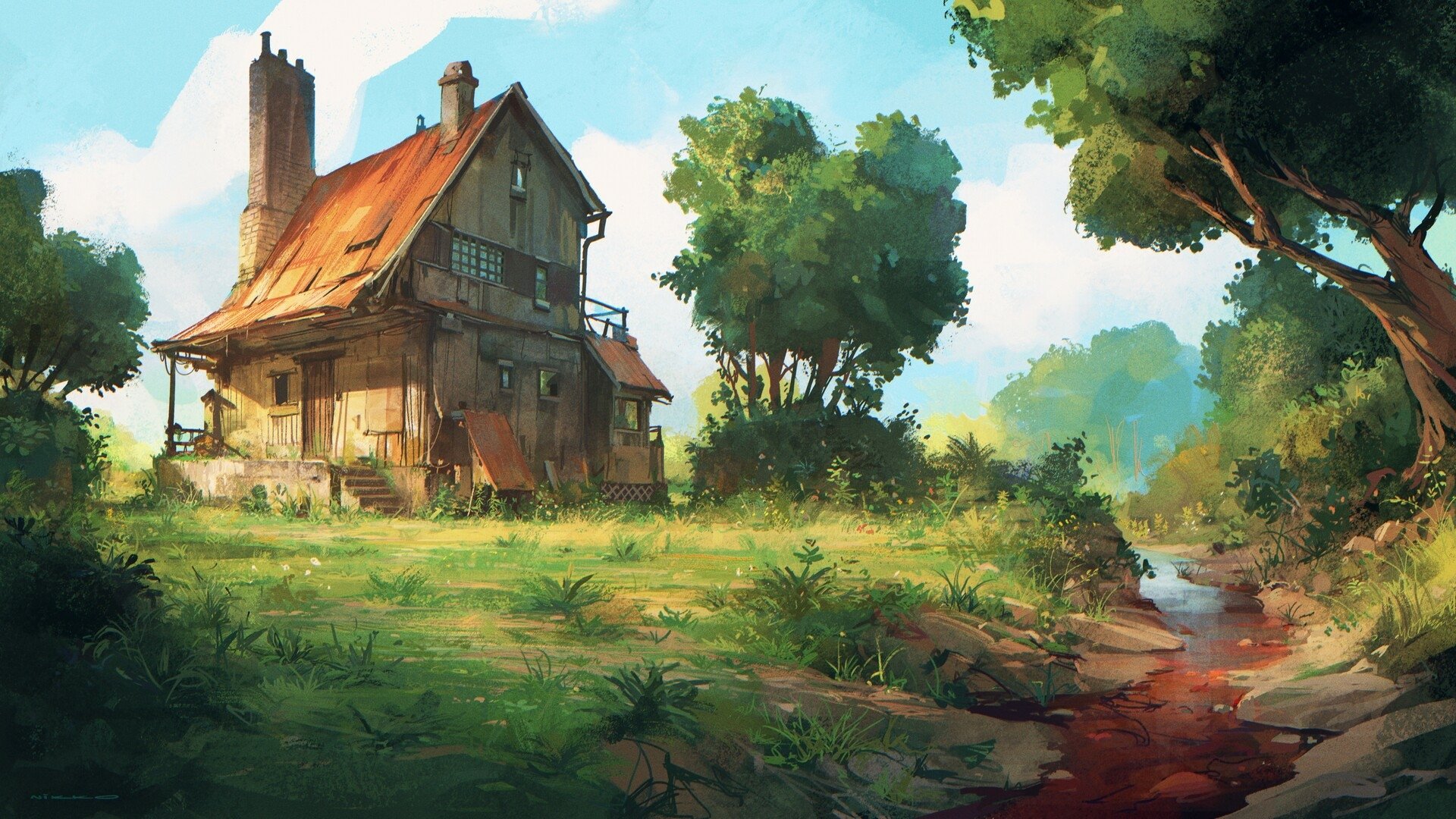 Download Artistic House HD Wallpaper by Nikolai Lockertsen