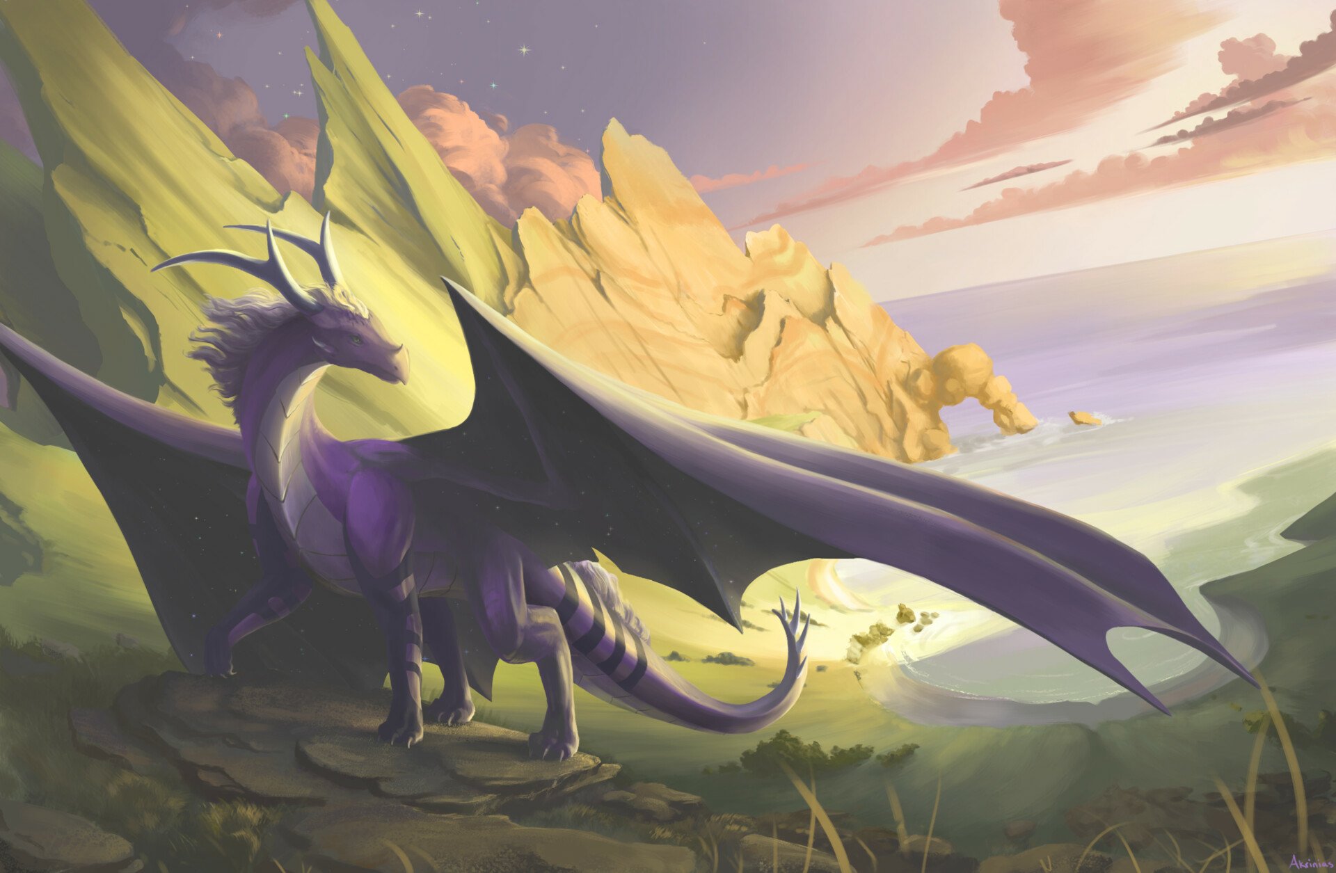 Download Fantasy Dragon HD Wallpaper by Jean Thomson