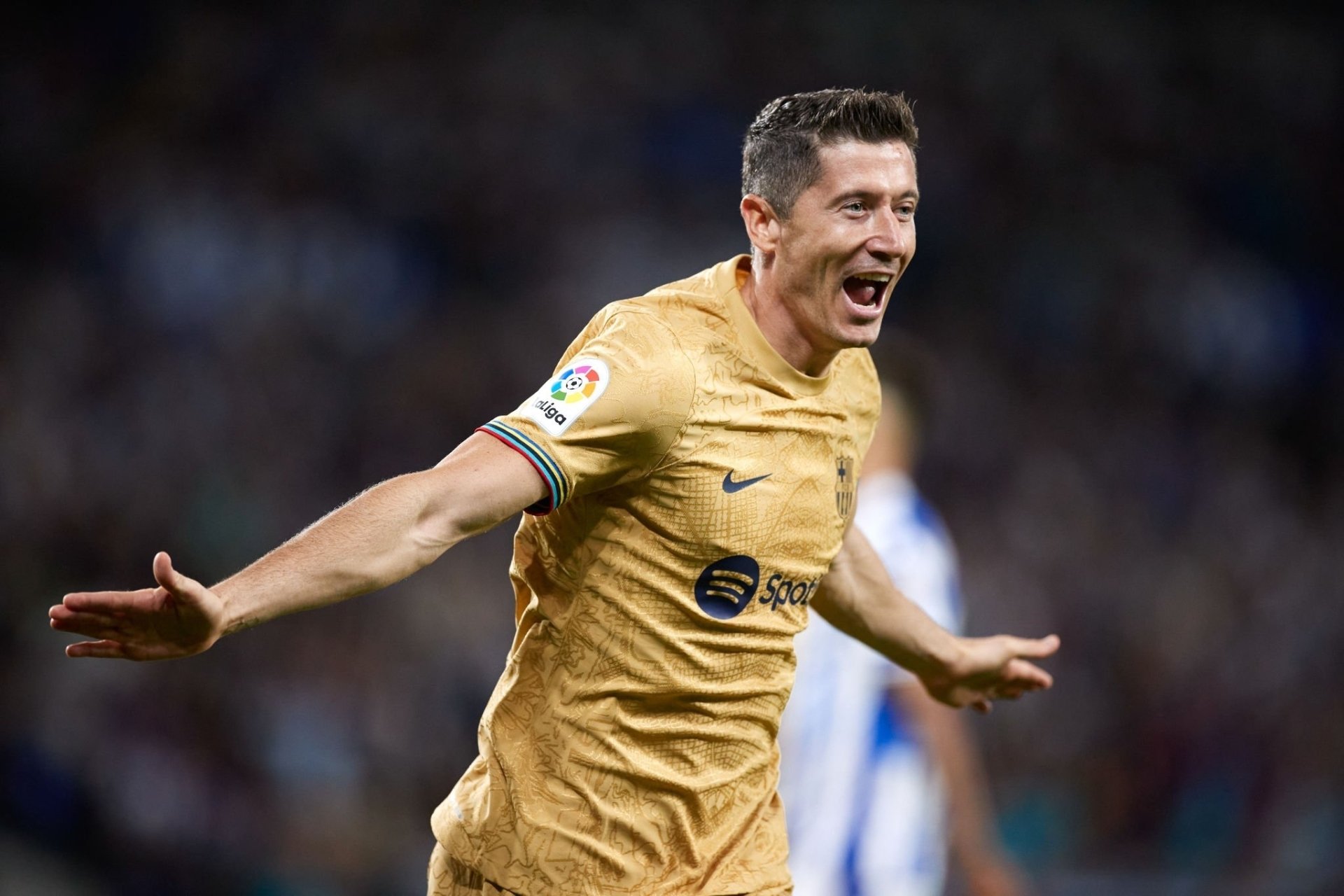 Download FC Barcelona Robert Lewandowski Sports HD Wallpaper