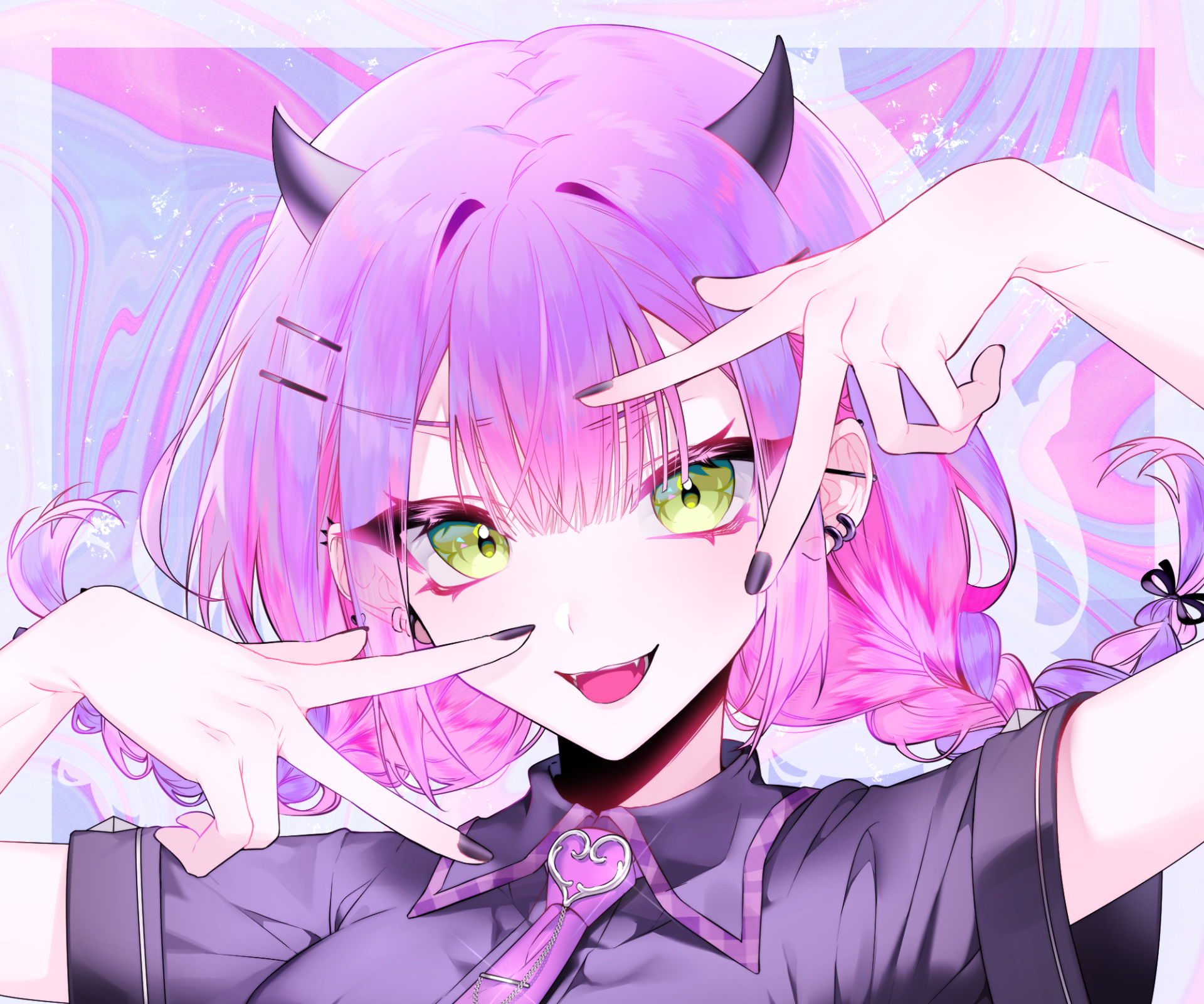 Download Hololive Tokoyami Towa Anime Virtual Youtuber HD Wallpaper